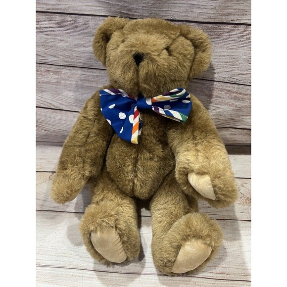 Vermont Bear Plush Stuffed Animal Brown Movable Arms Legs - Picture 1 of 5